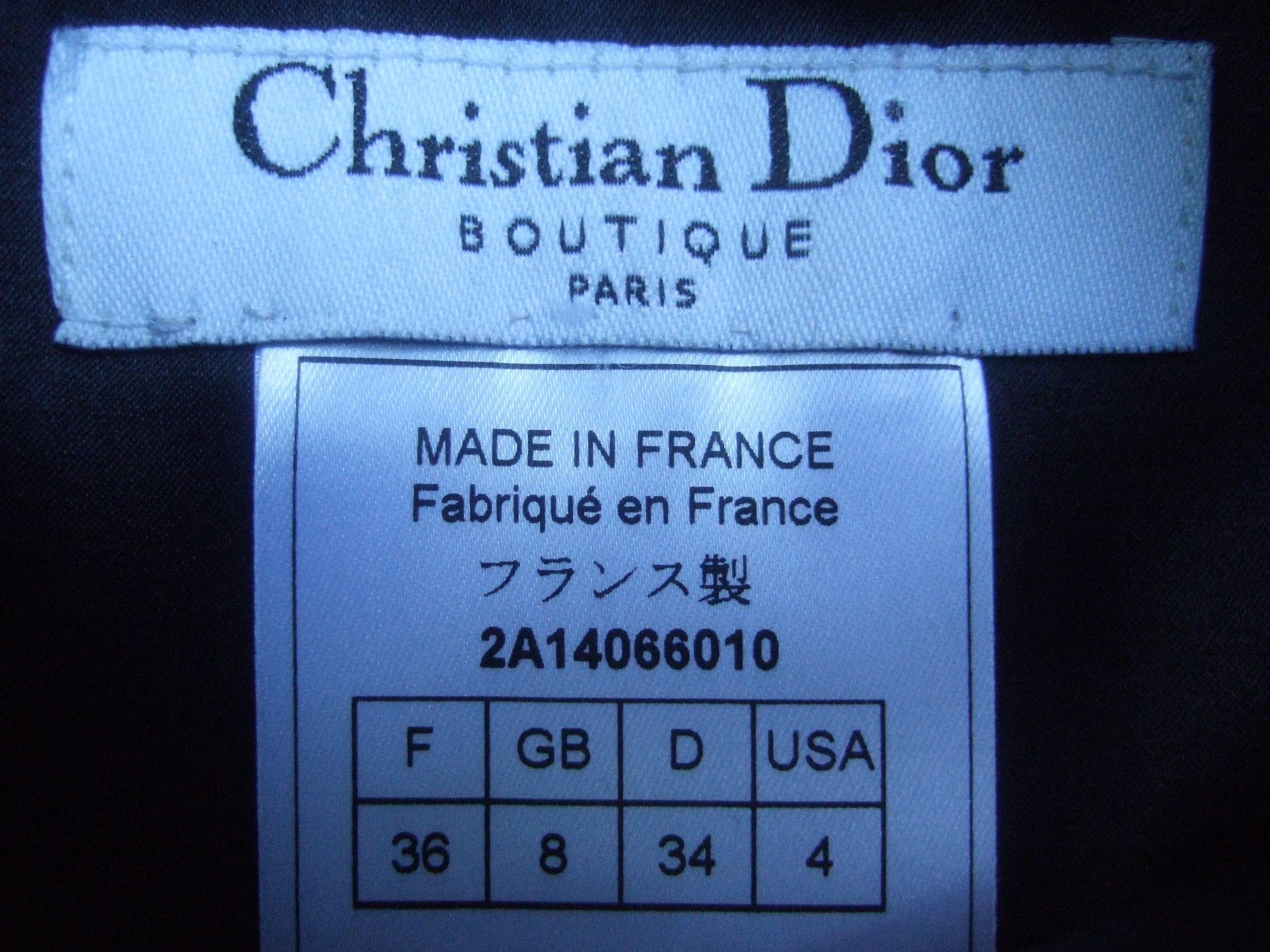 Christian Dior Paris Chic Black Leather Bondage Dress  3