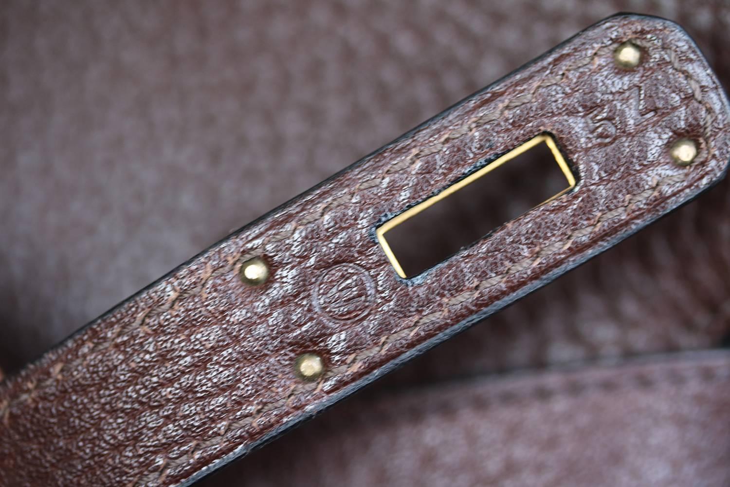 Hermès 40cm Chocolate Togo Leather Gold H/W Birkin Bag 4