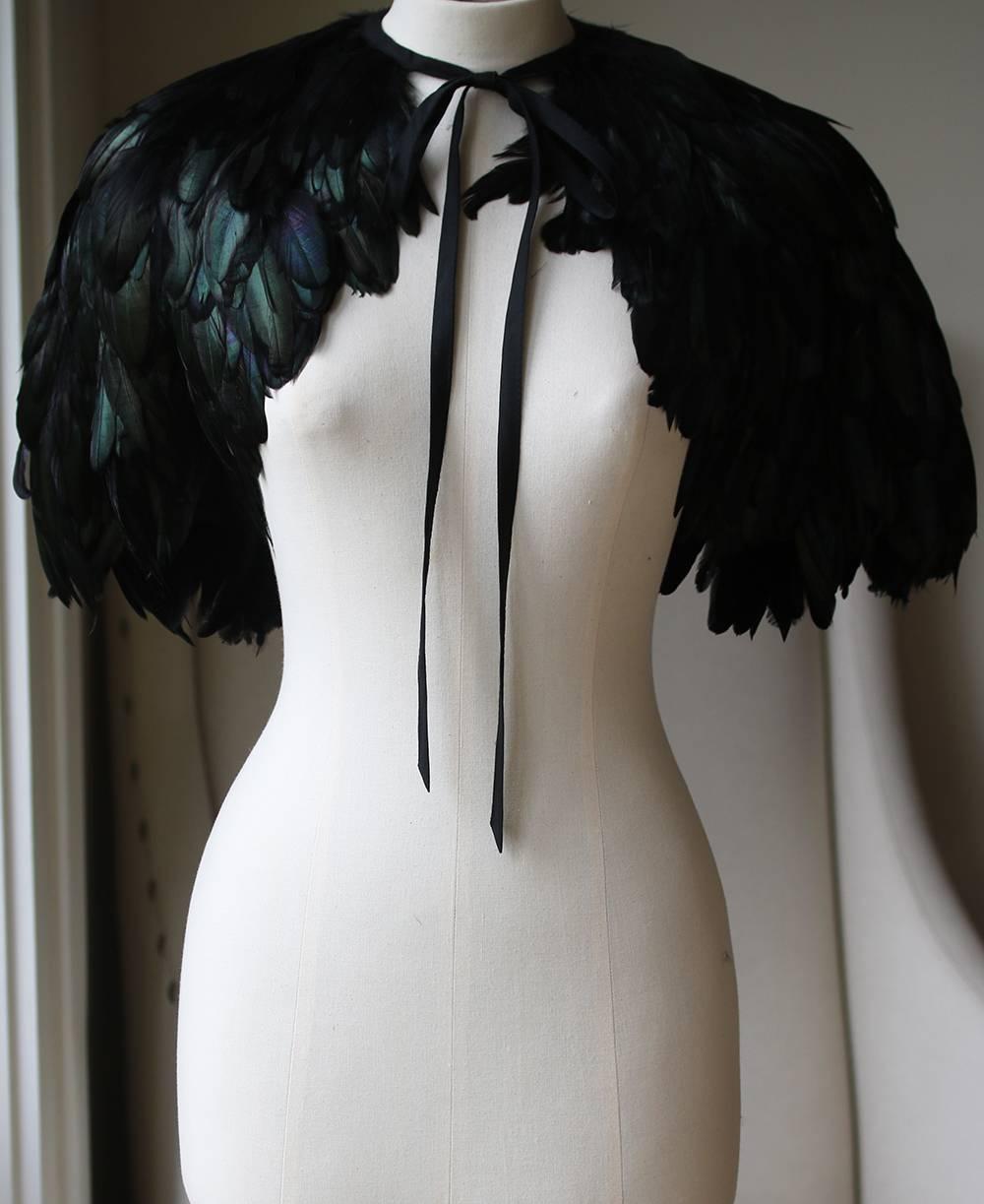 Chloé by Stella McCartney Feather Textured Cape, 2001  In Excellent Condition In London, GB