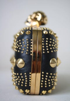 Alexander McQueen Skull Embellished Studded Union Jack Box Clutch