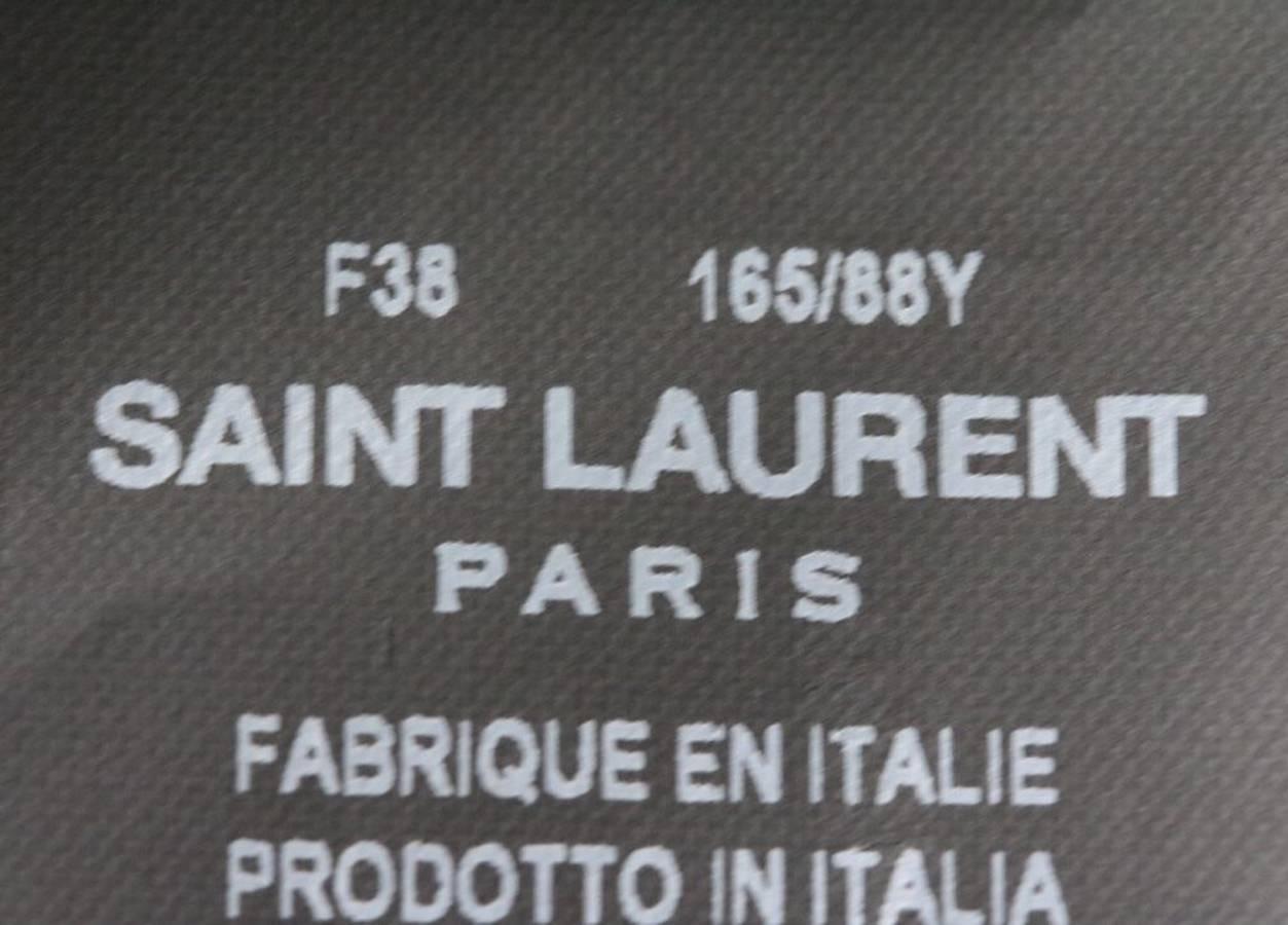 Black Saint Laurent Sweetheart Leather Dress