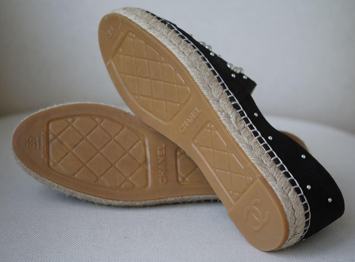 chanel pearl espadrilles