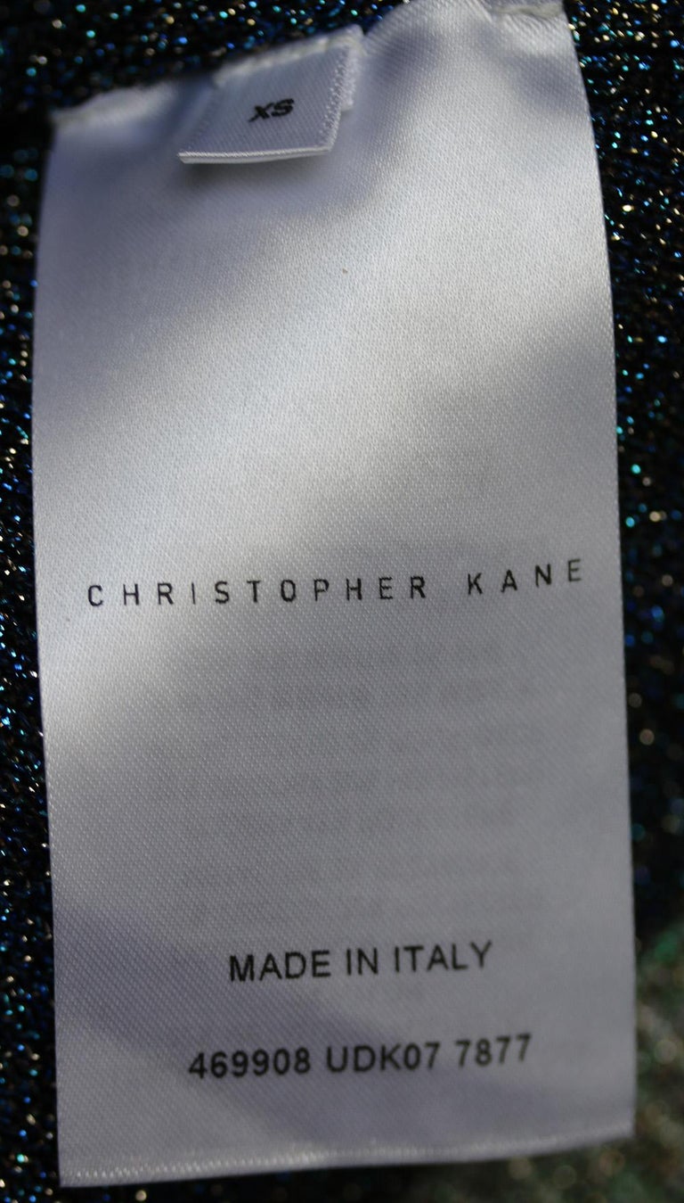 Christopher Kane Off-The-Shoulder Metallic Ribbed-Knit Midi Dress at ...