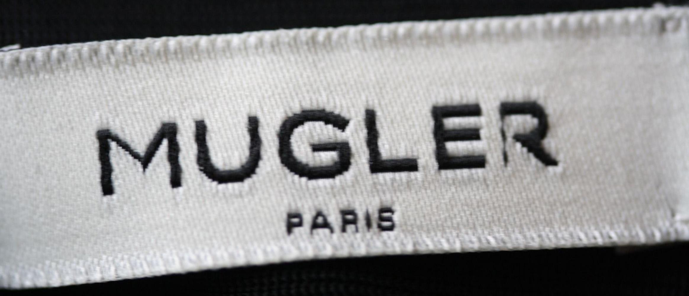 Women's Mugler Embellished Tulle-Paneled Stretch-Jersey Dress