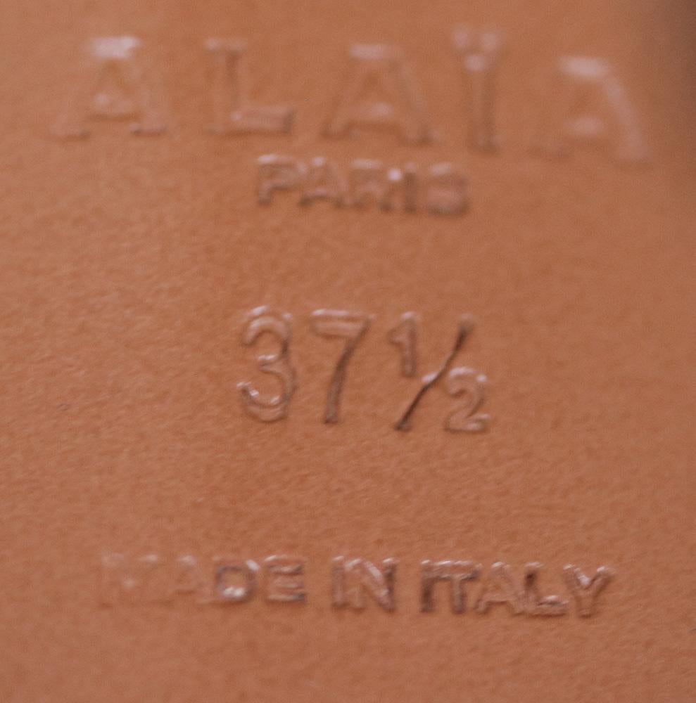 Black Azzedine Alaïa Shearling-Lined Lace-Up Leather Platform Ankle Boots 