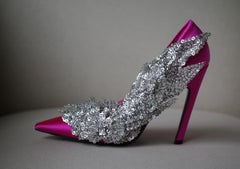 Balenciaga Talon Slash Sequin-Embroidered Satin Pumps