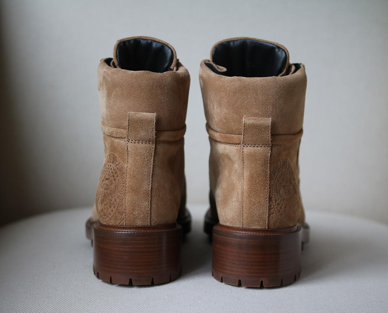 Balmain Natural Ranger Suede Ankle Boots In New Condition In London, GB