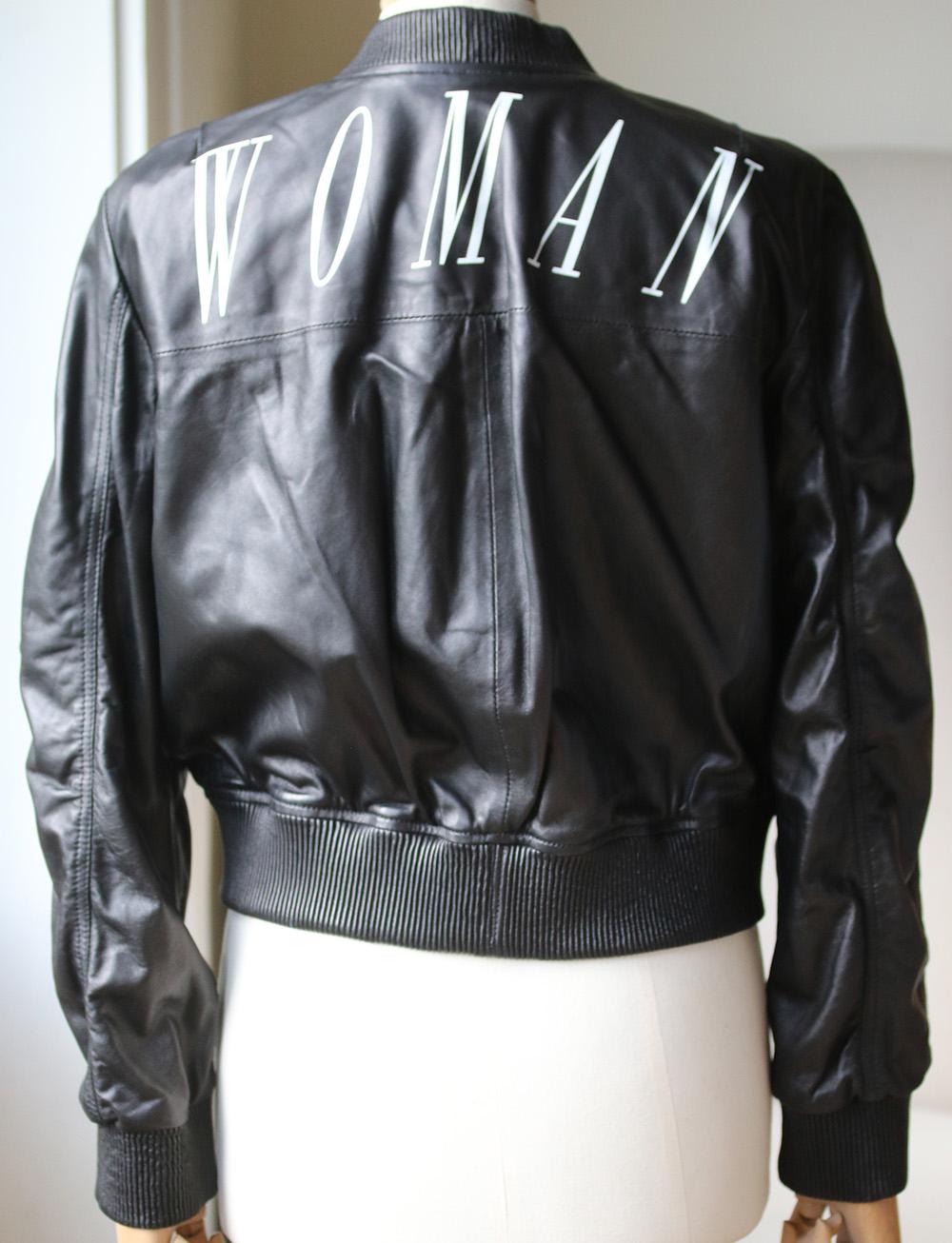 womens off white leather jacket