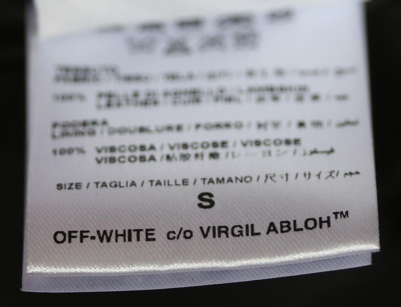 Black Off-White c/o Virgil Abloh Woman Leather Bomber Jacket 