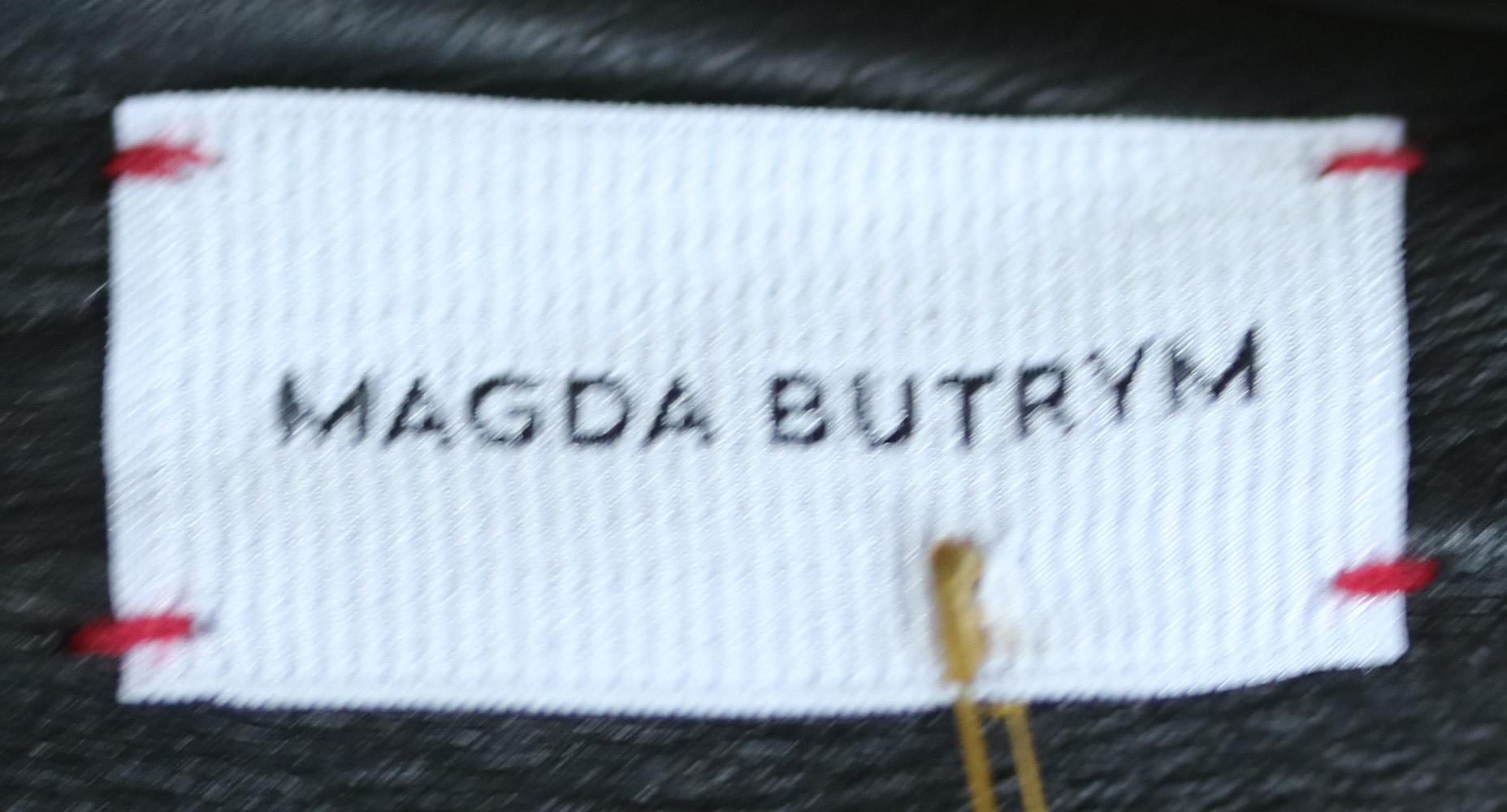 Black Magda Butrym Buffalo Leather Wrap Skirt 