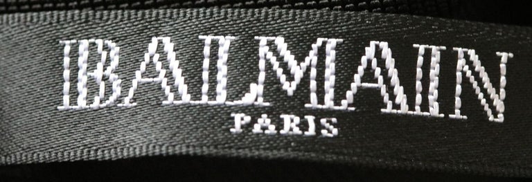 Balmain Tulle-Insert Midi Dress For Sale at 1stDibs
