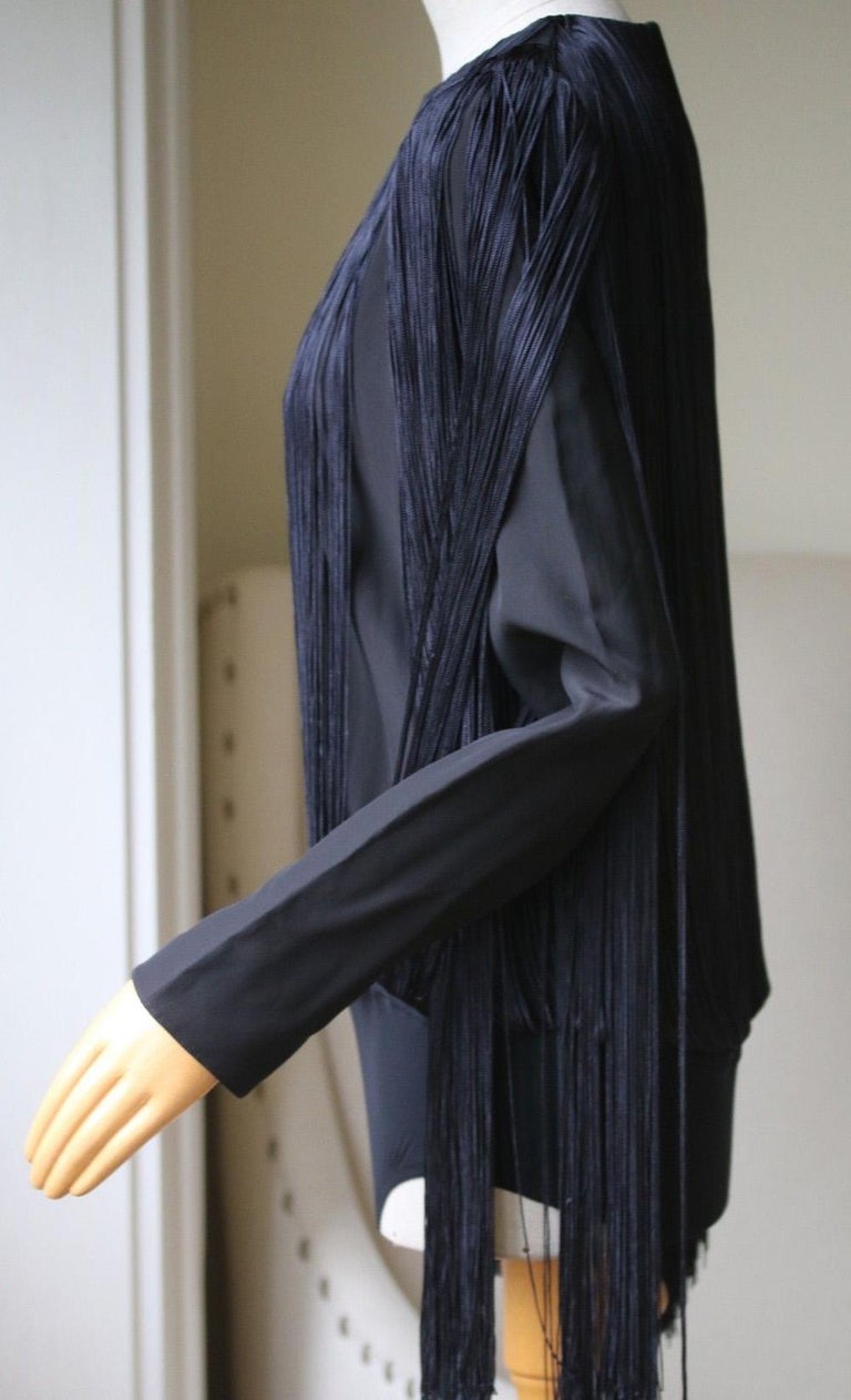 Nina Ricci Fringe Stretch-Jersey Bodysuit For Sale at 1stDibs