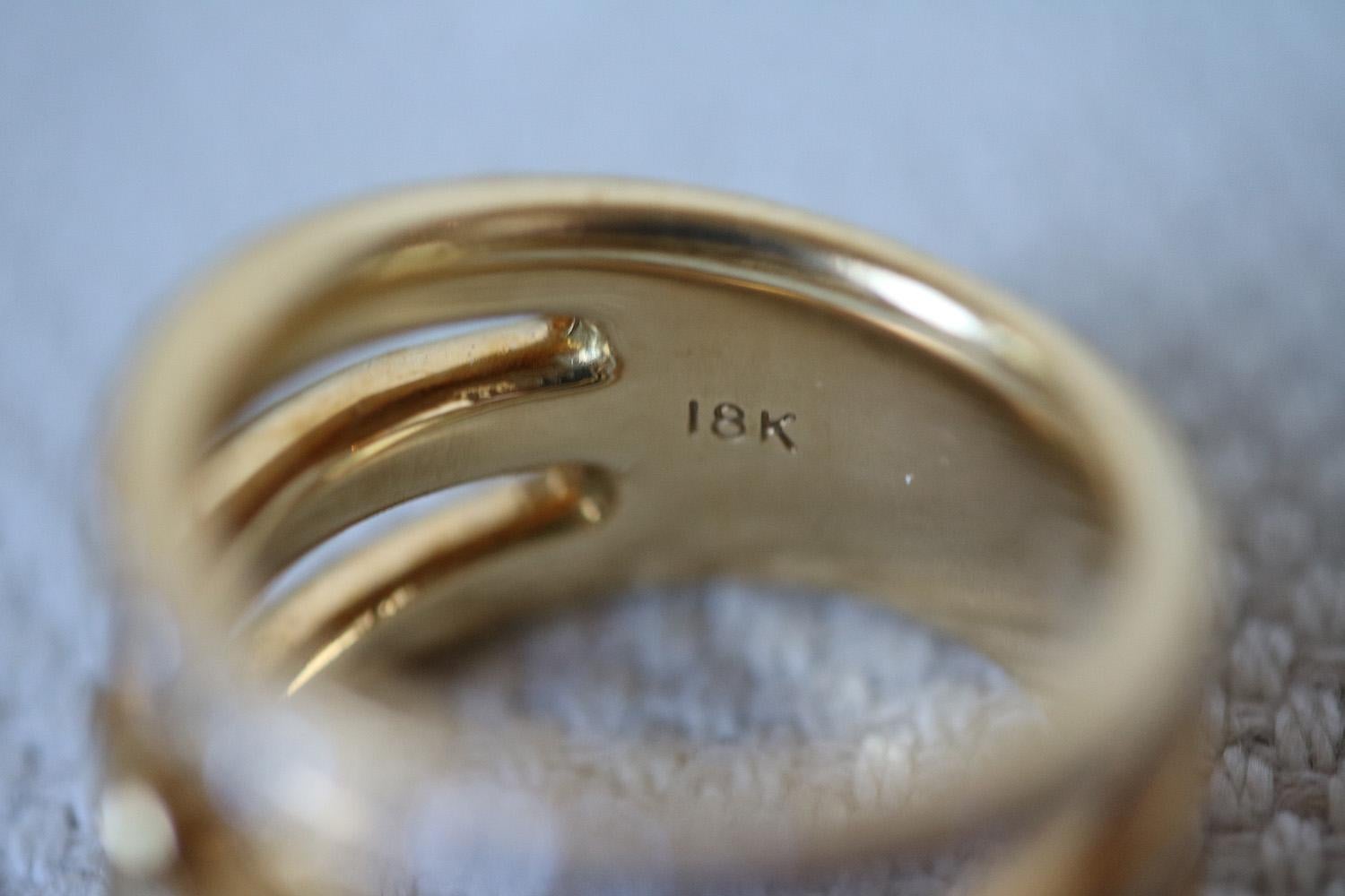 Hoorsenbuhs Diamond & Yellow Gold Asset Ring In Excellent Condition In London, GB