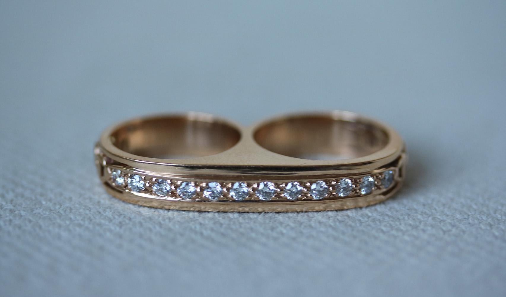 rose gold knuckle ring set
