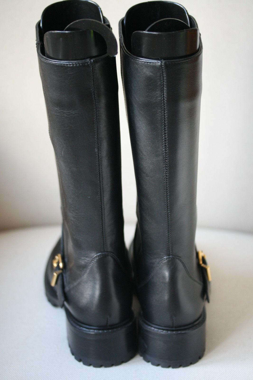 fendi black leather biker boots