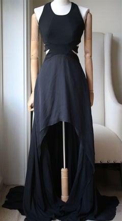 Jay Ahr Sleeveless Cut-Out Gown