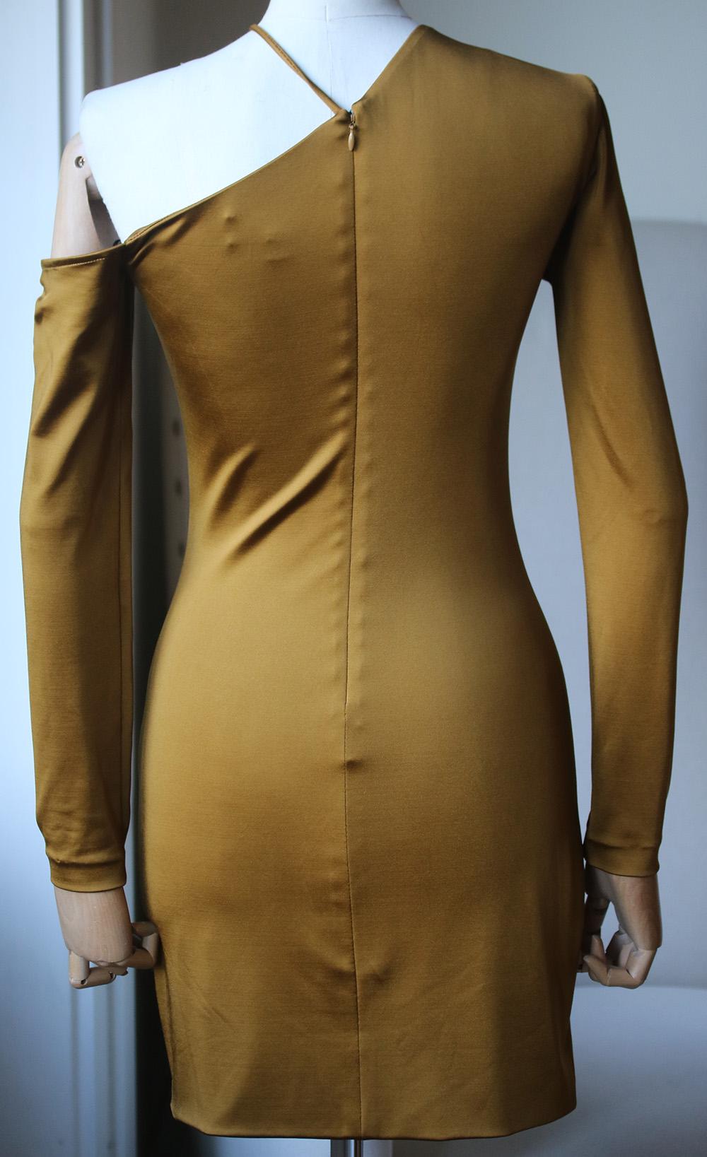 Cushnie et Ochs Sasha Asymmetric Embellished Satin-Jersey Mini Dress at ...