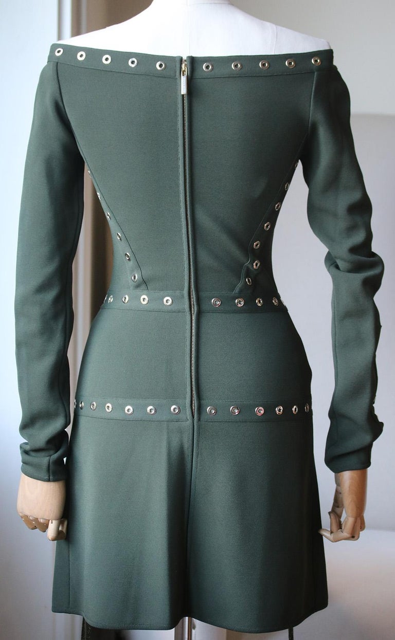 elie saab green short dress Mens Western Modern Fit Cotton/Spandex Long Sleeve Green Shirt with Snaps S / Green main image 0