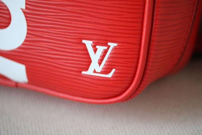 Louis Vuitton X Supreme Danube Epi PM Red Bag at 1stDibs  louis vuitton x supreme  danube epi pm black, louis vuitton supreme danube, lv supreme danube