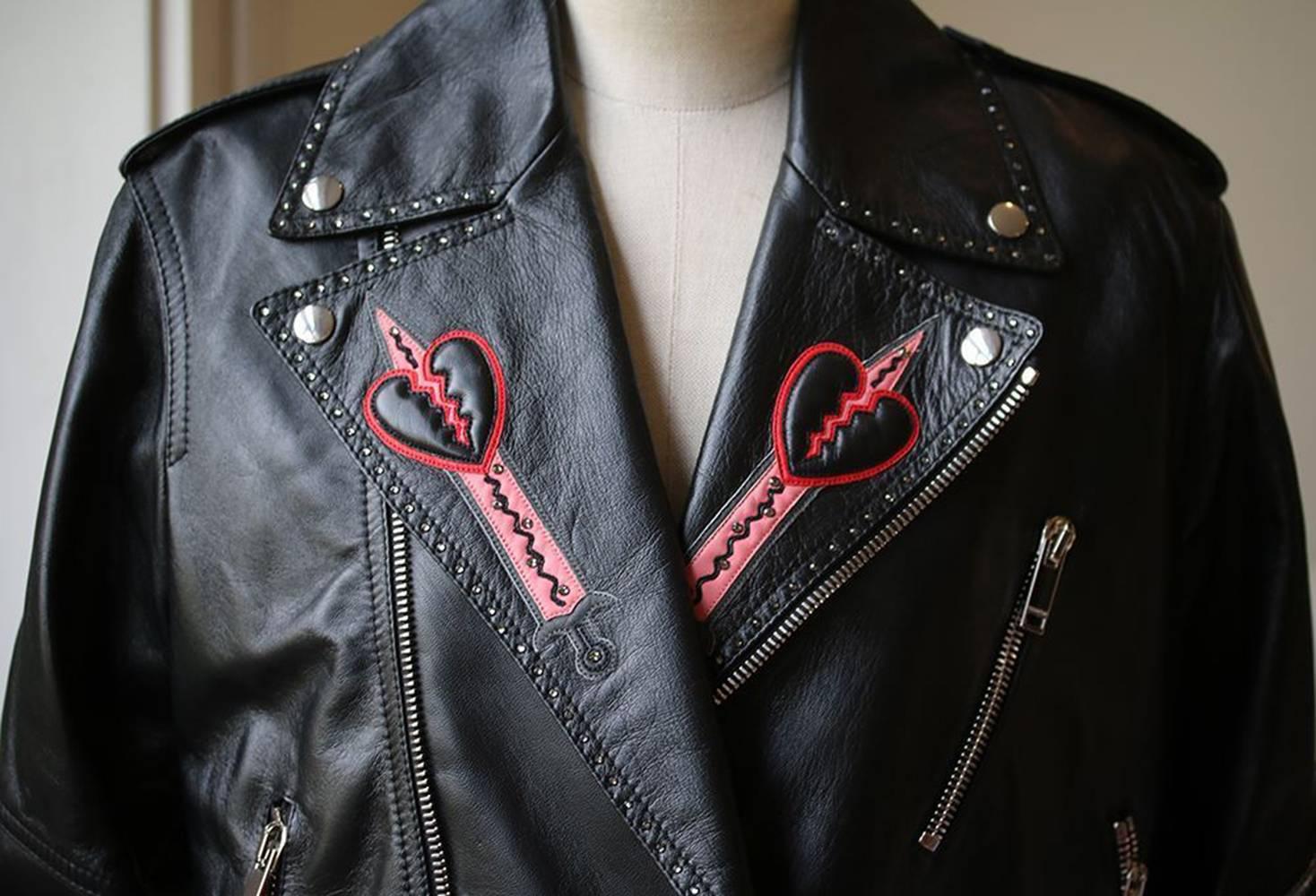 leather jacket valentino