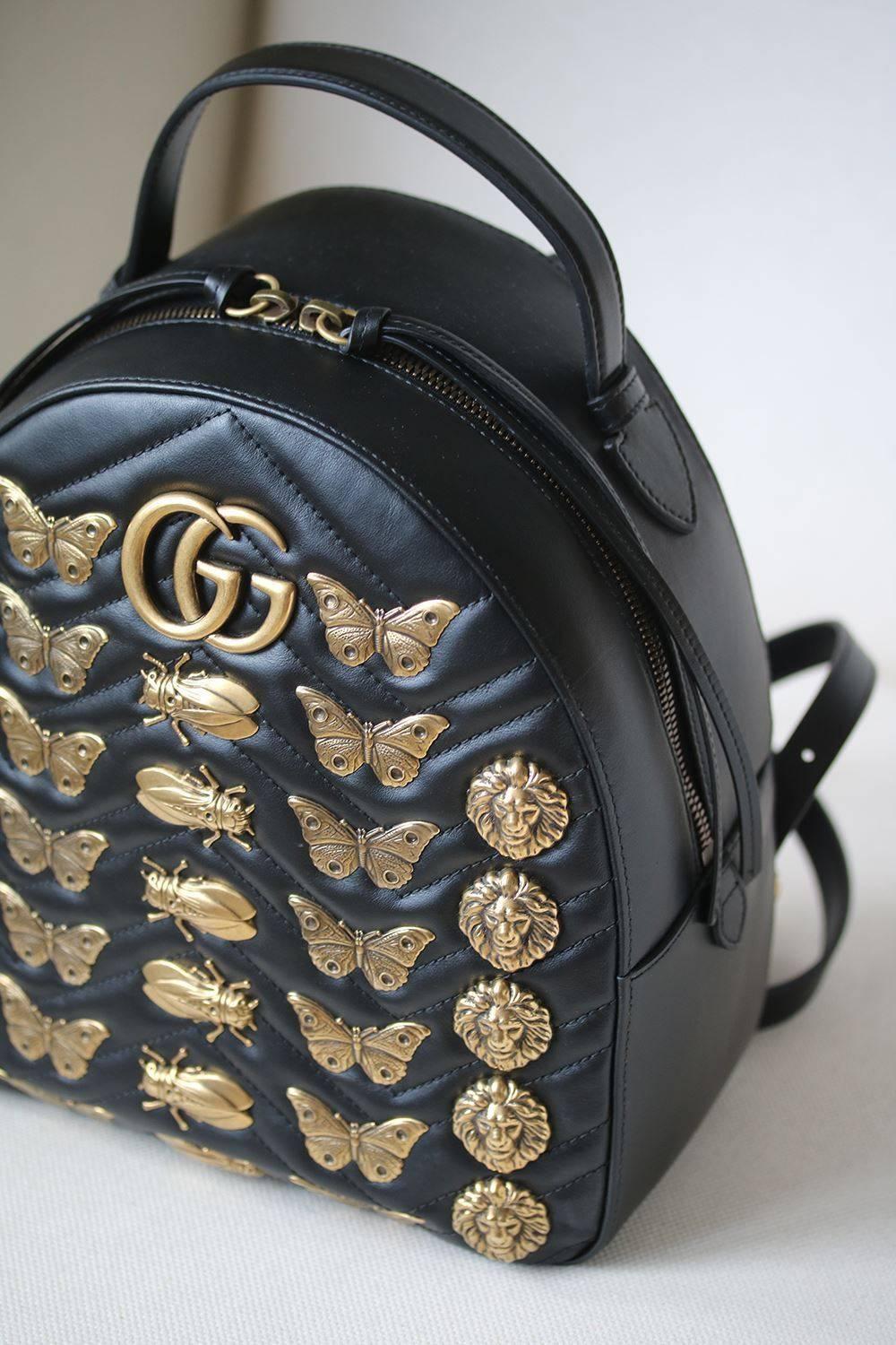 gucci animal studs backpack