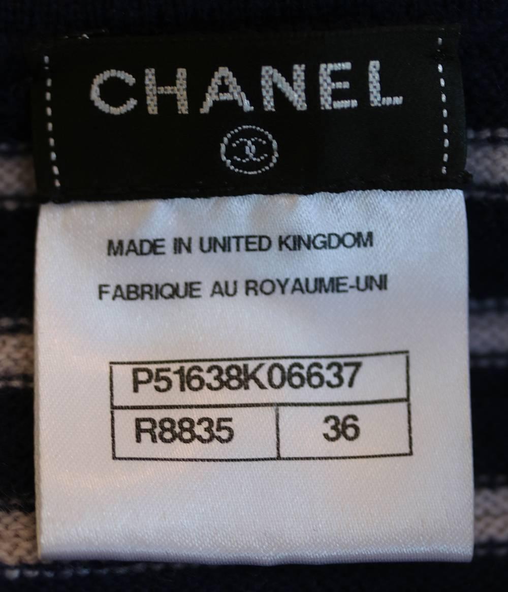 Black Chanel Stripe Cashmere Knitted Playsuit