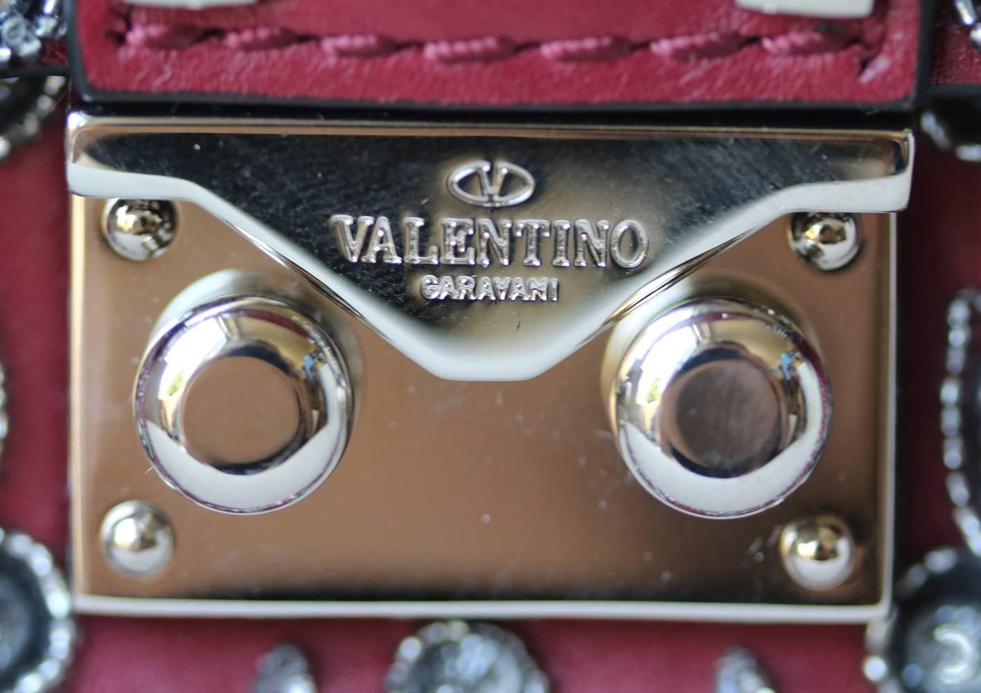 Valentino Rockstud Lock Mini Love Blade Embellished Shoulder Bag In Excellent Condition In London, GB