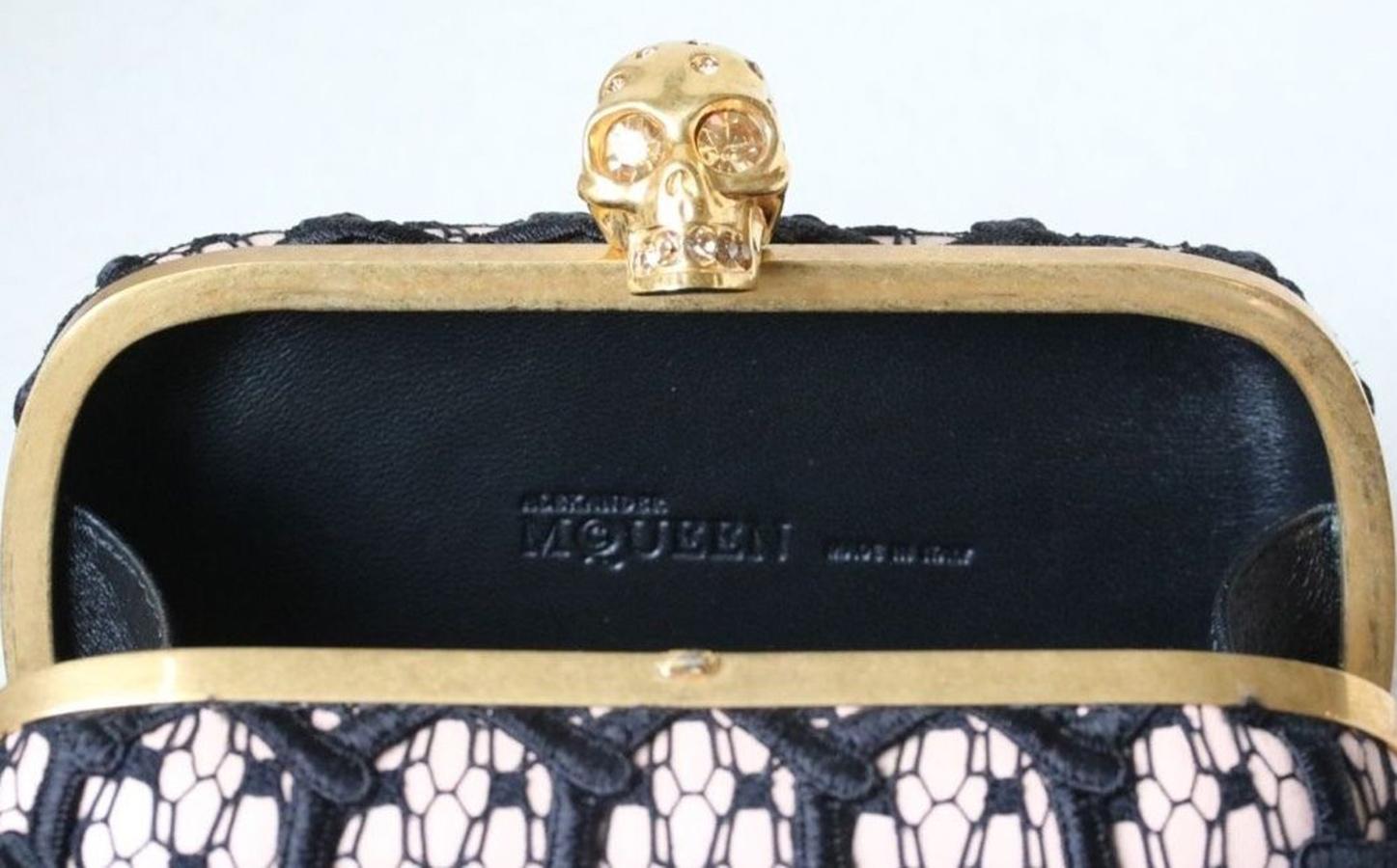 Women's or Men's Alexander McQueen Honeycomb Skull Box Clutch 