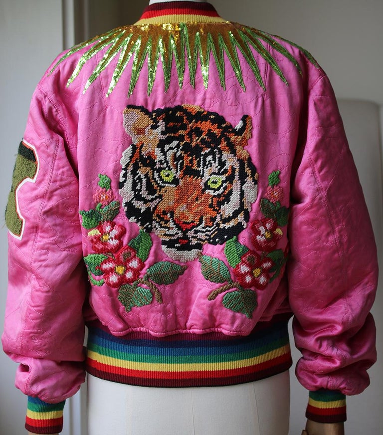 Gucci Reversible Quilted Tiger Bomber Jacket at 1stDibs | gucci tiger ...