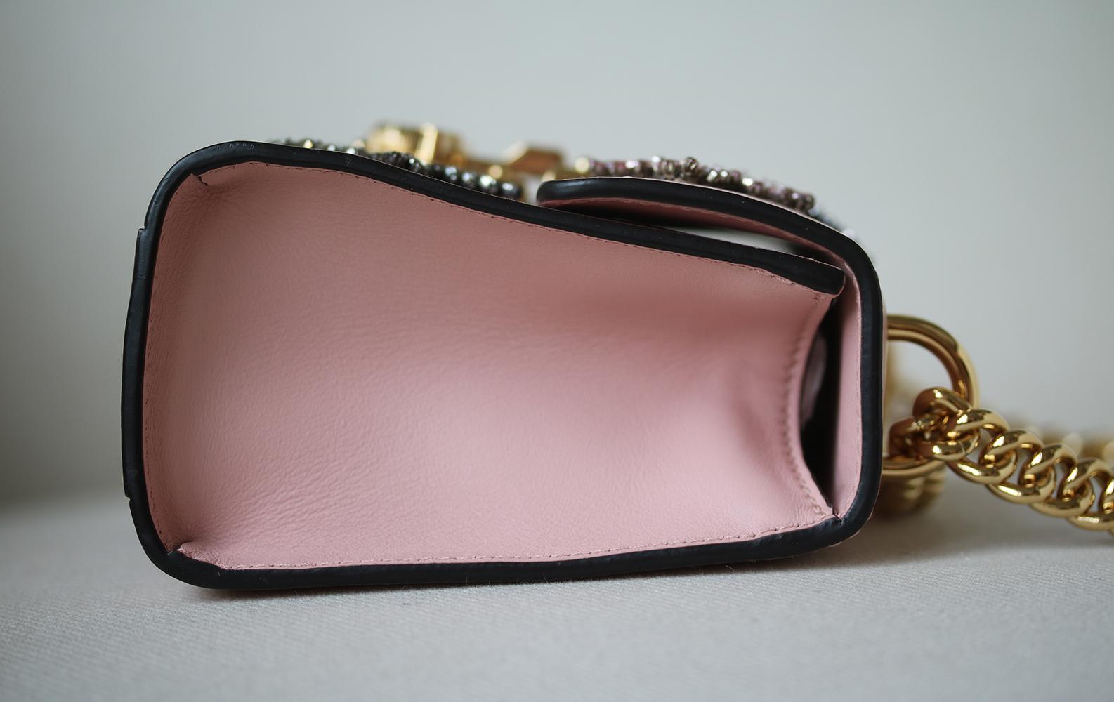 Gucci Padlock Small Embellished Leather Shoulder Bag  In Excellent Condition In London, GB