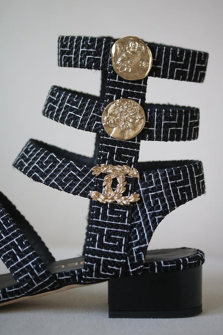 gold coin gladiator sandals