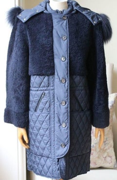 Chloé Snow Capsule Shearling Quilted Shell Coat