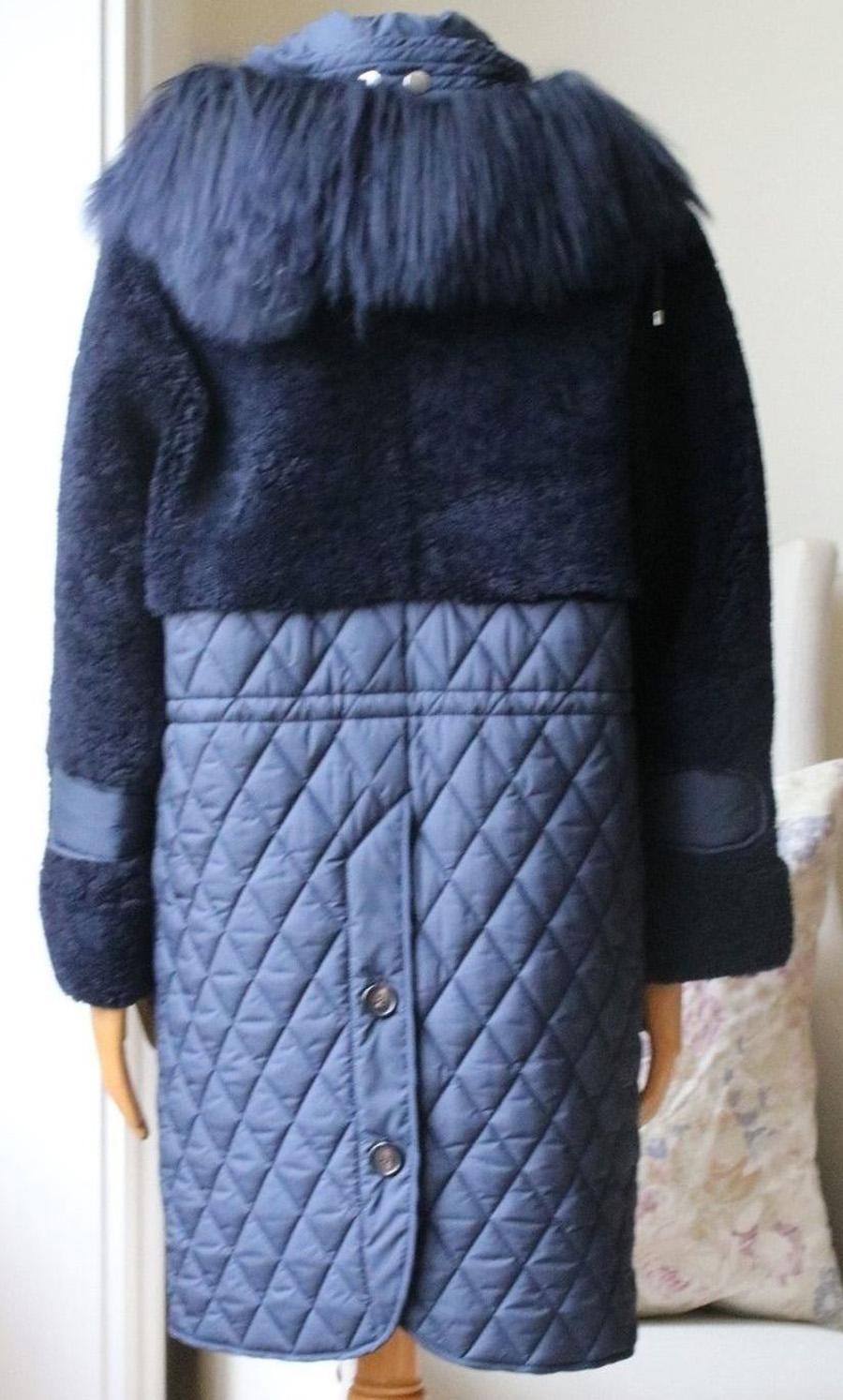 Chloé Snow Capsule Shearling Quilted Shell Coat In Excellent Condition In London, GB