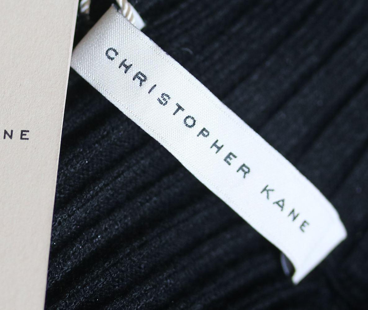 Women's Christopher Kane Metallic Ribbed Knit Midi Dress