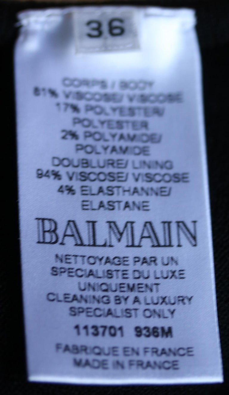 Balmain Cutout Detail Mini Dress For Sale at 1stDibs
