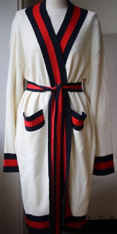 Gucci Embellished Striped Cotton-Blend Terry Cardigan