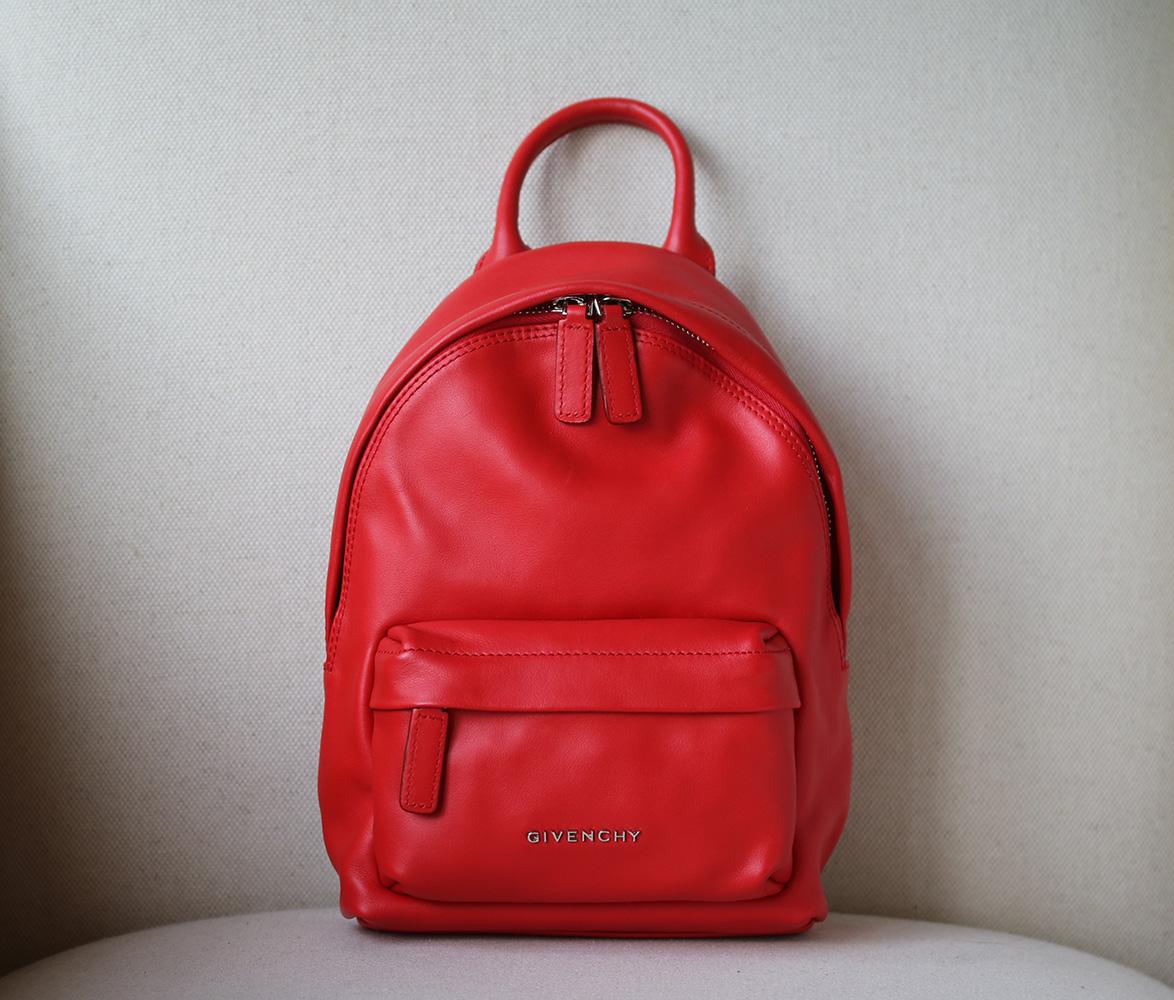 The mini backpack earned its cult status as soon as we saw it slung over the shoulders of Alicia Silverstone's character in the '90s film Clueless - and it's still just as relevant today. Givenchy's version is made from butter-soft red leather and