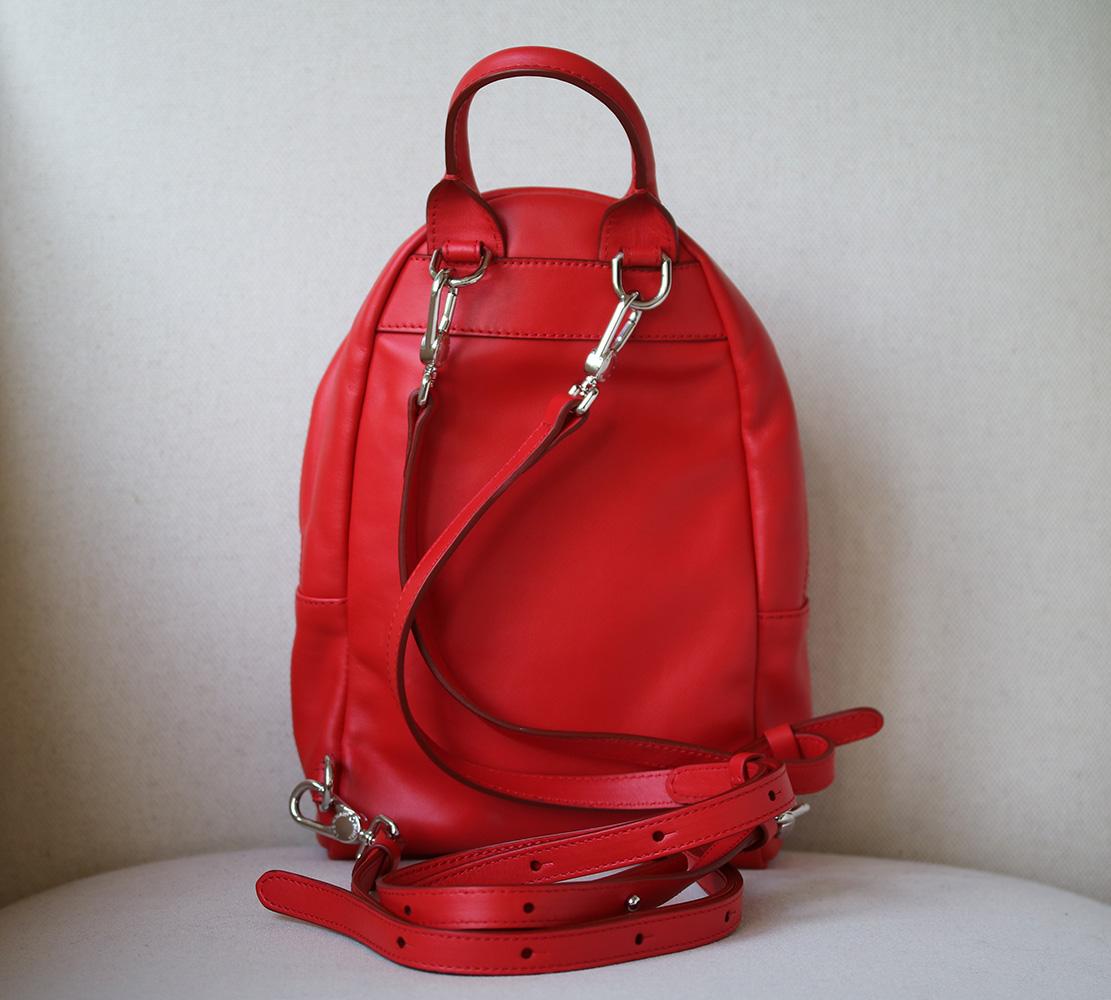 Red Givenchy Nano Leather Backpack 