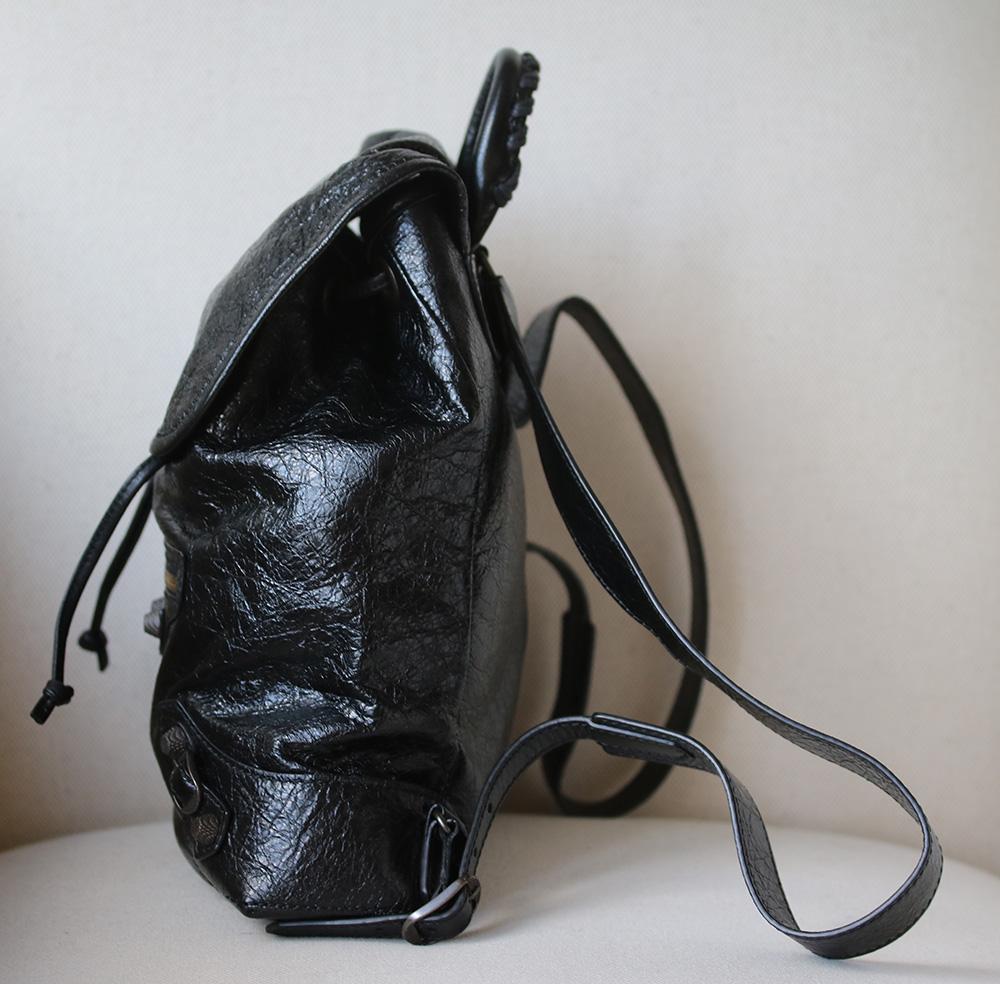Balenciaga Classic Traveler Small Lambskin Backpack  In New Condition In London, GB