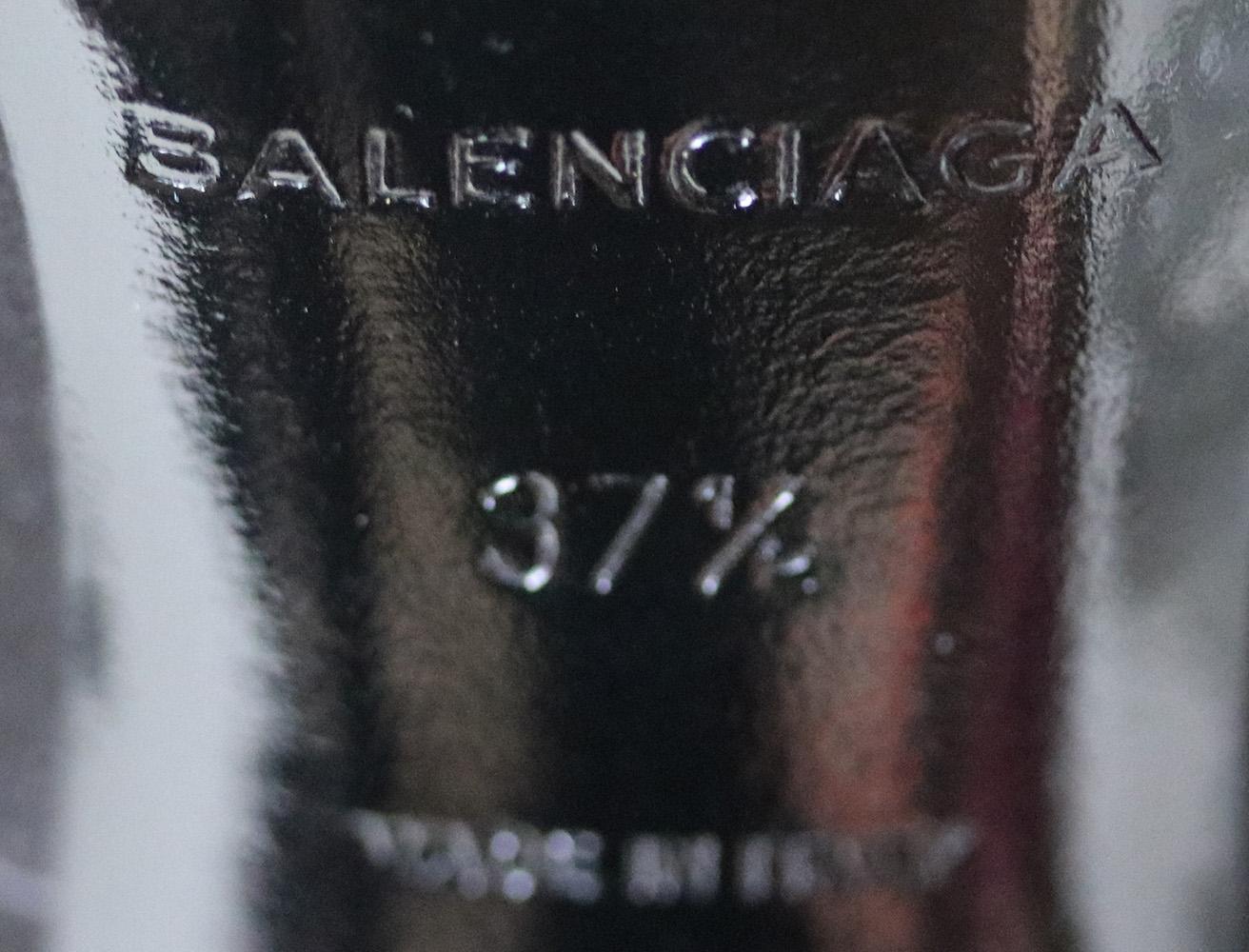 Balenciaga Talon Slash Sequin-Embroidered Satin Pumps In Excellent Condition In London, GB