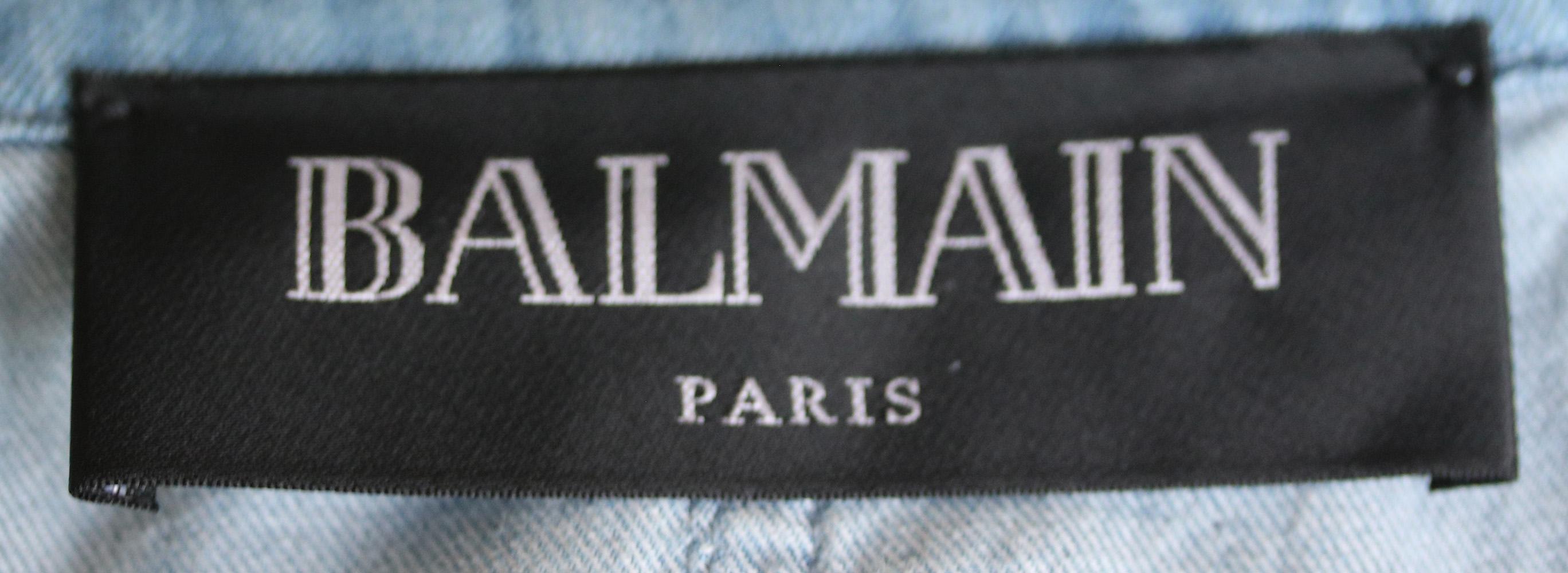 Women's Balmain Double-Breasted Denim Trench Coat