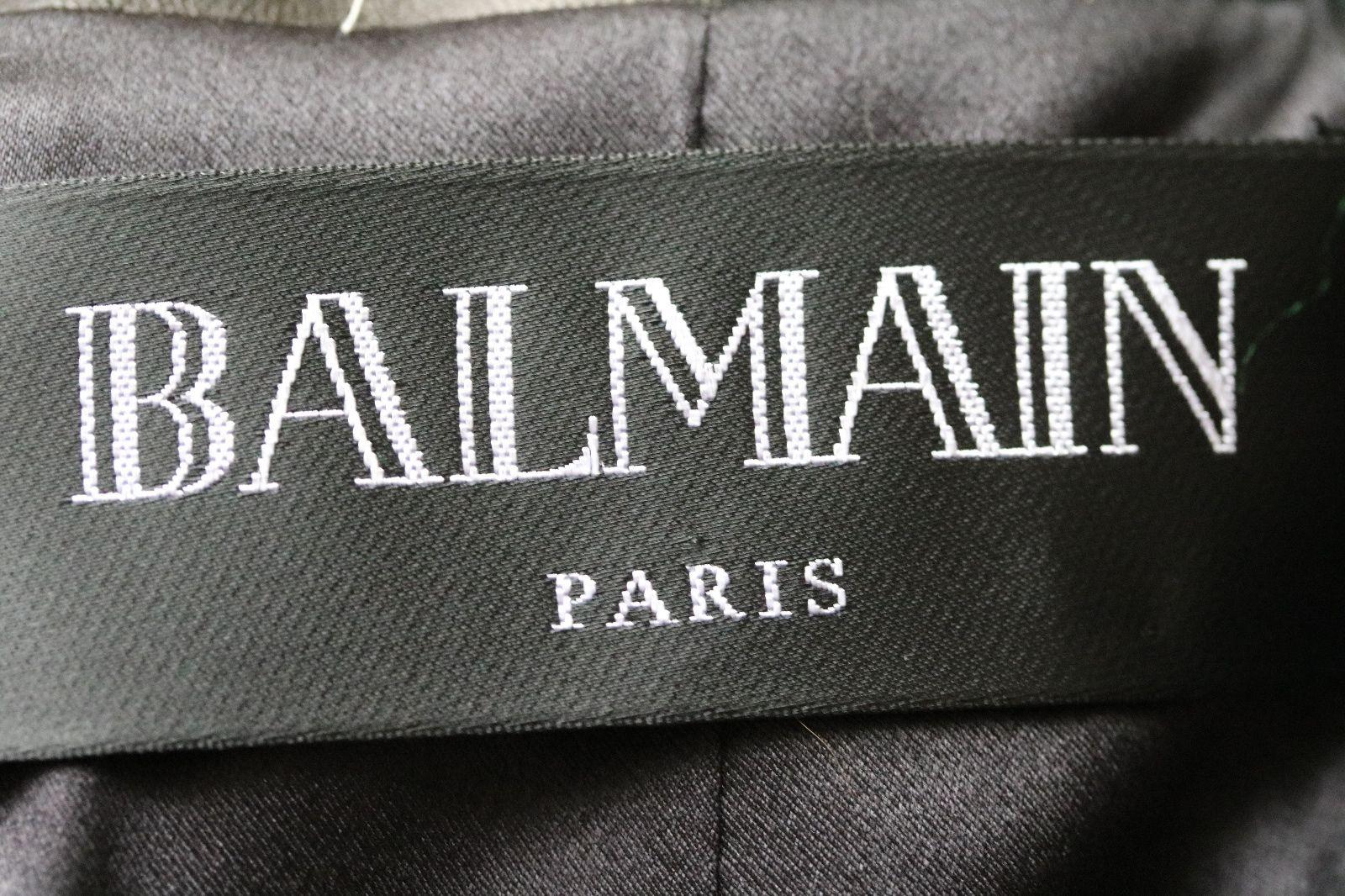 Brown Balmain Long-Sleeve Fox-Fur Jacket 