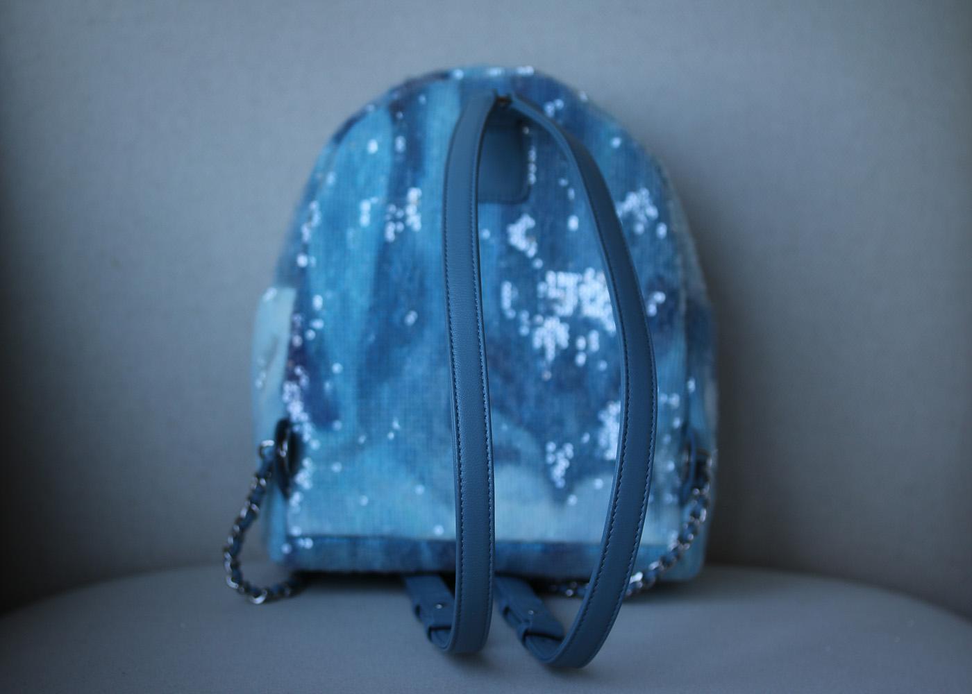 chanel sequin backpack