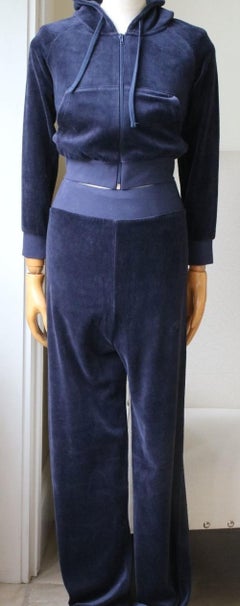 Vetements + Juicy Couture Embroidered Cotton-Blend Velvet Tracksuit