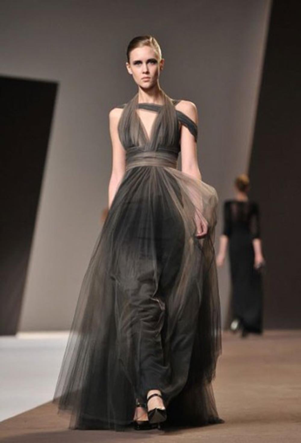 Elie Saab Halterneck Cutout Tulle Gown  In Excellent Condition In London, GB