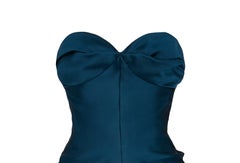 Christian Dior Vintage Haute Couture Silk Satin Corset Sculpted Gown