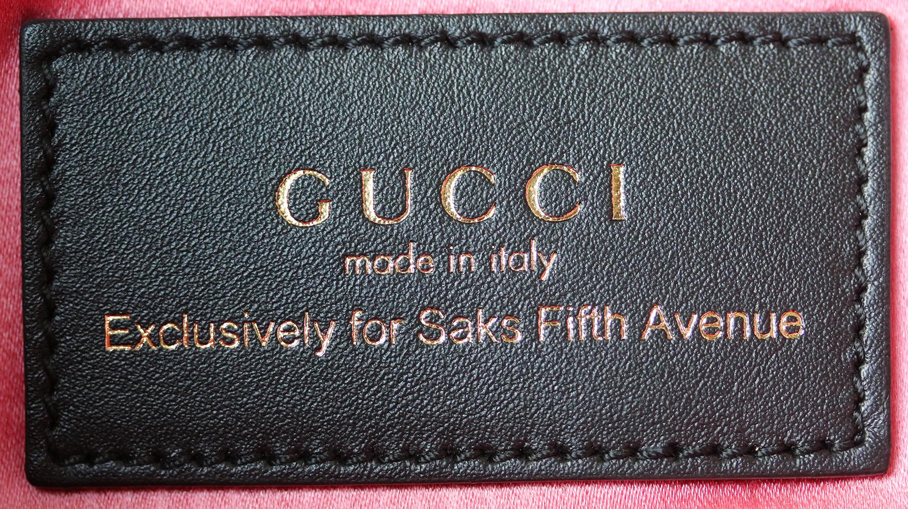 Gucci GG Marmont Crystal Embellished Velvet Bag In Excellent Condition In London, GB