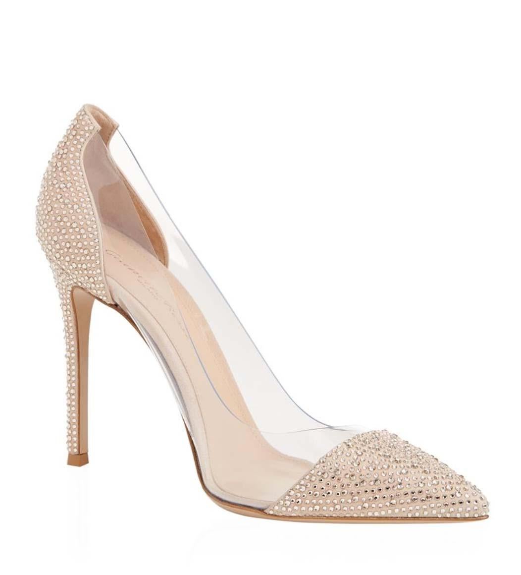 Gianvito Rossi Calabria Crystal-Embellished Pumps