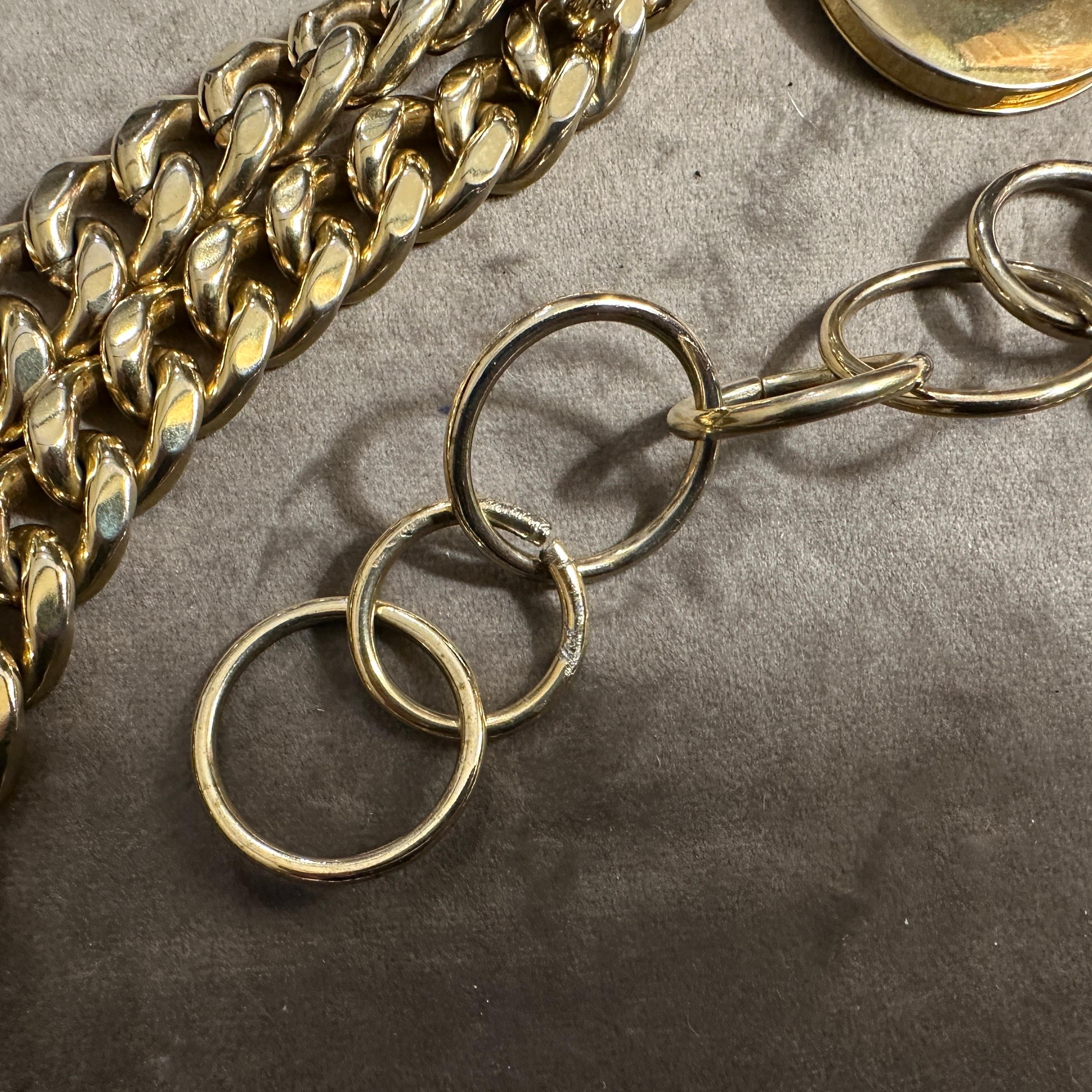 Una splendida collana a catena o cintura in ottone degli anni '80 di Genny in vendita 2