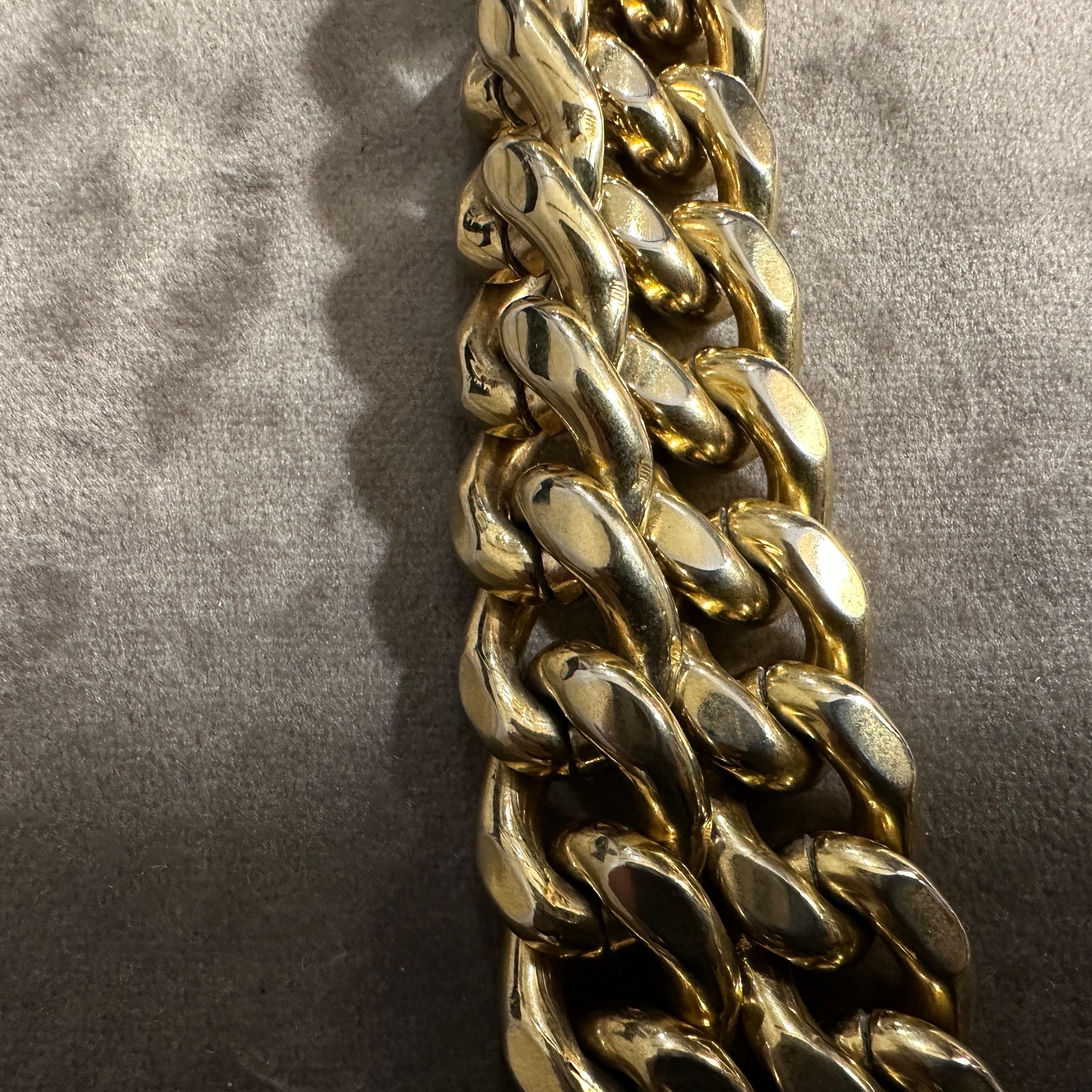 Una splendida collana a catena o cintura in ottone degli anni '80 di Genny in vendita 3